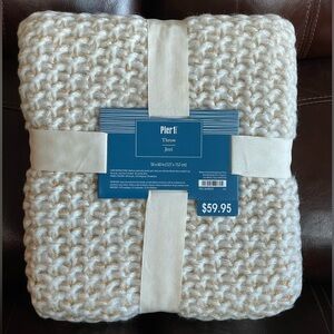 Pier 1 Gold Throw Blanket NEW